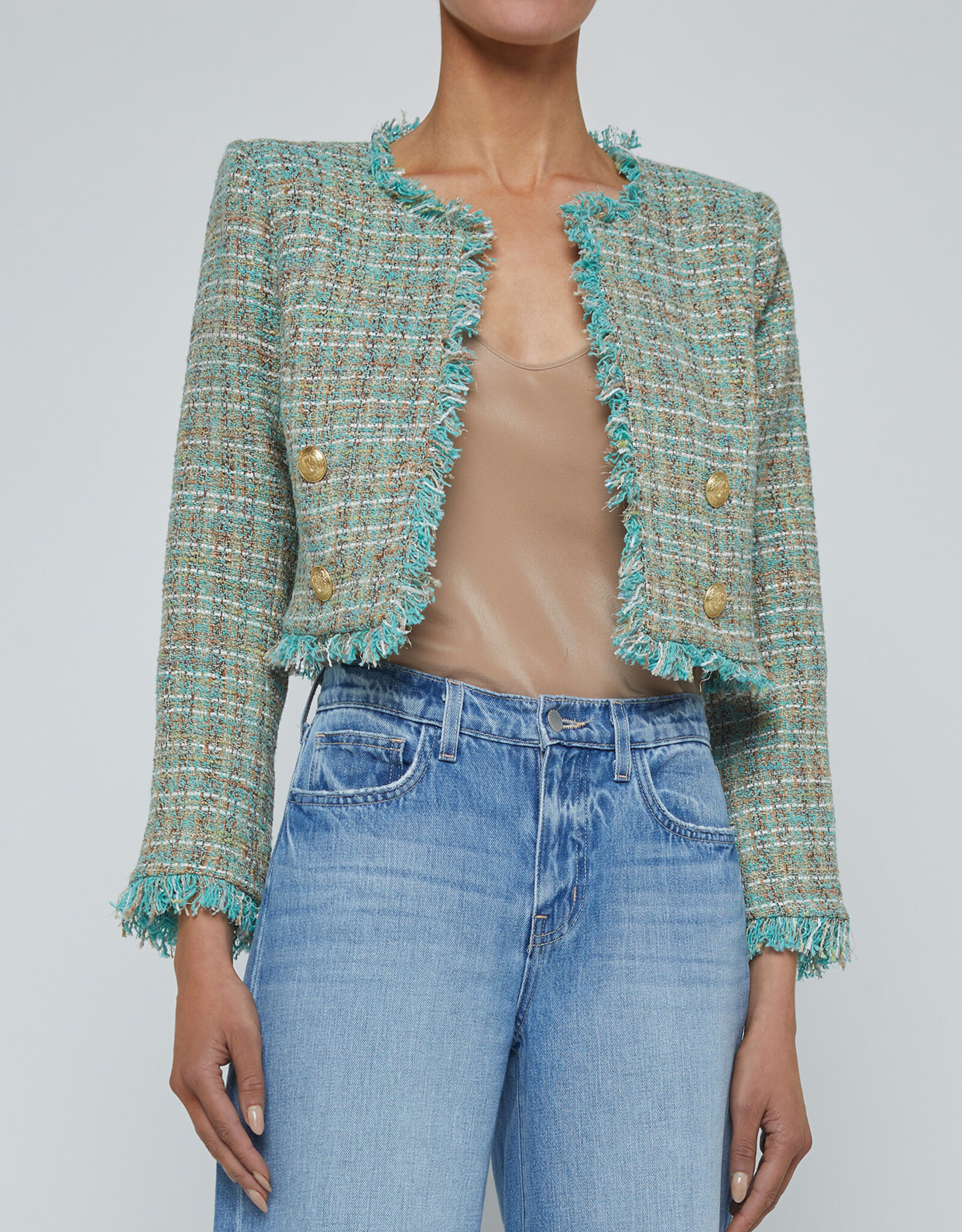 L'AGENCE CLYDIE CLLRESS CROP BLZR
