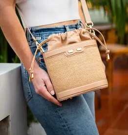 BENE Byrd Bucket: Raffia & Tan