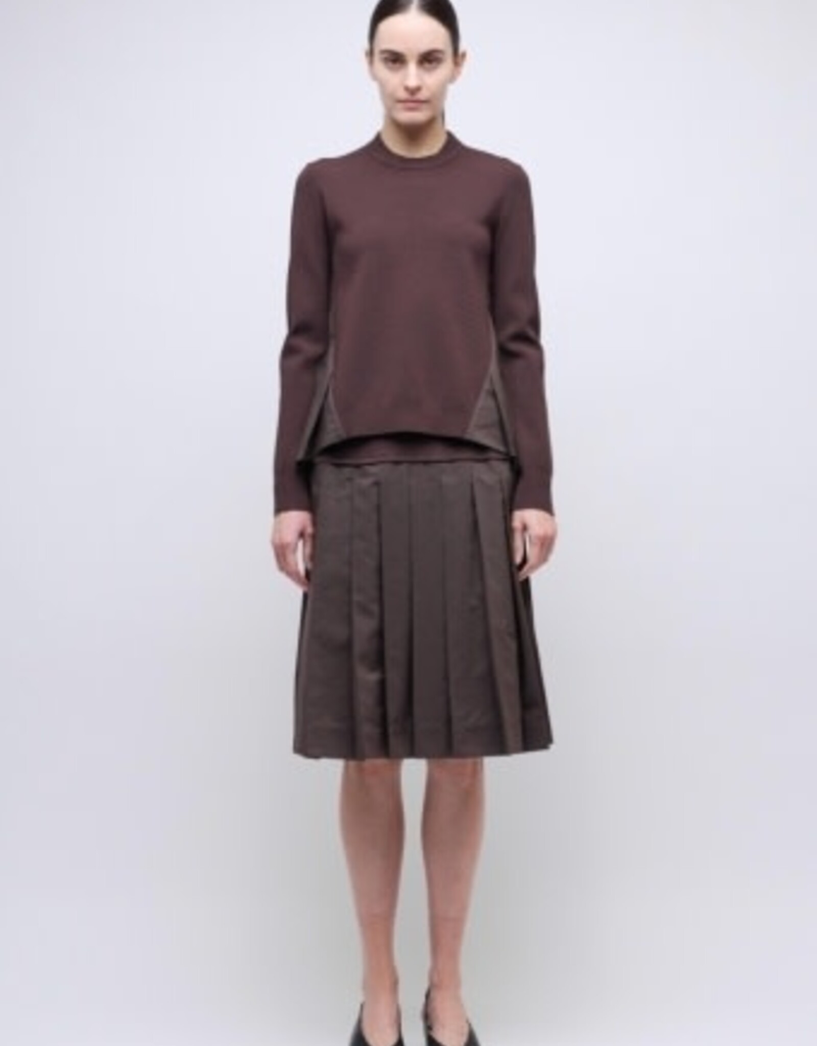 SIMKHAI ELANORE L/S PLEATED TOP