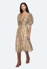 Sea Claude Print Puff Sleeve Midi Dress