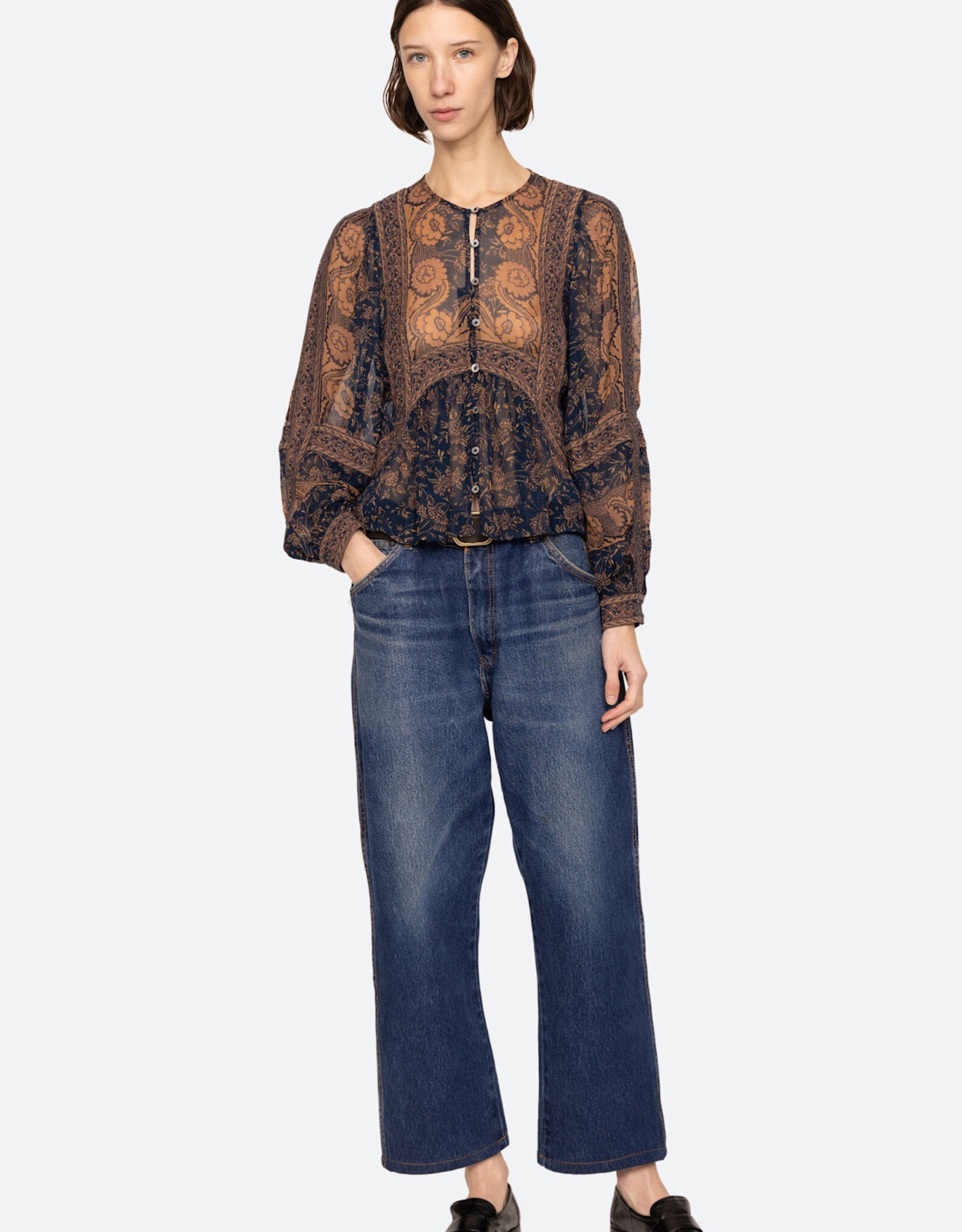 Sea Melba Print L/SLV Top