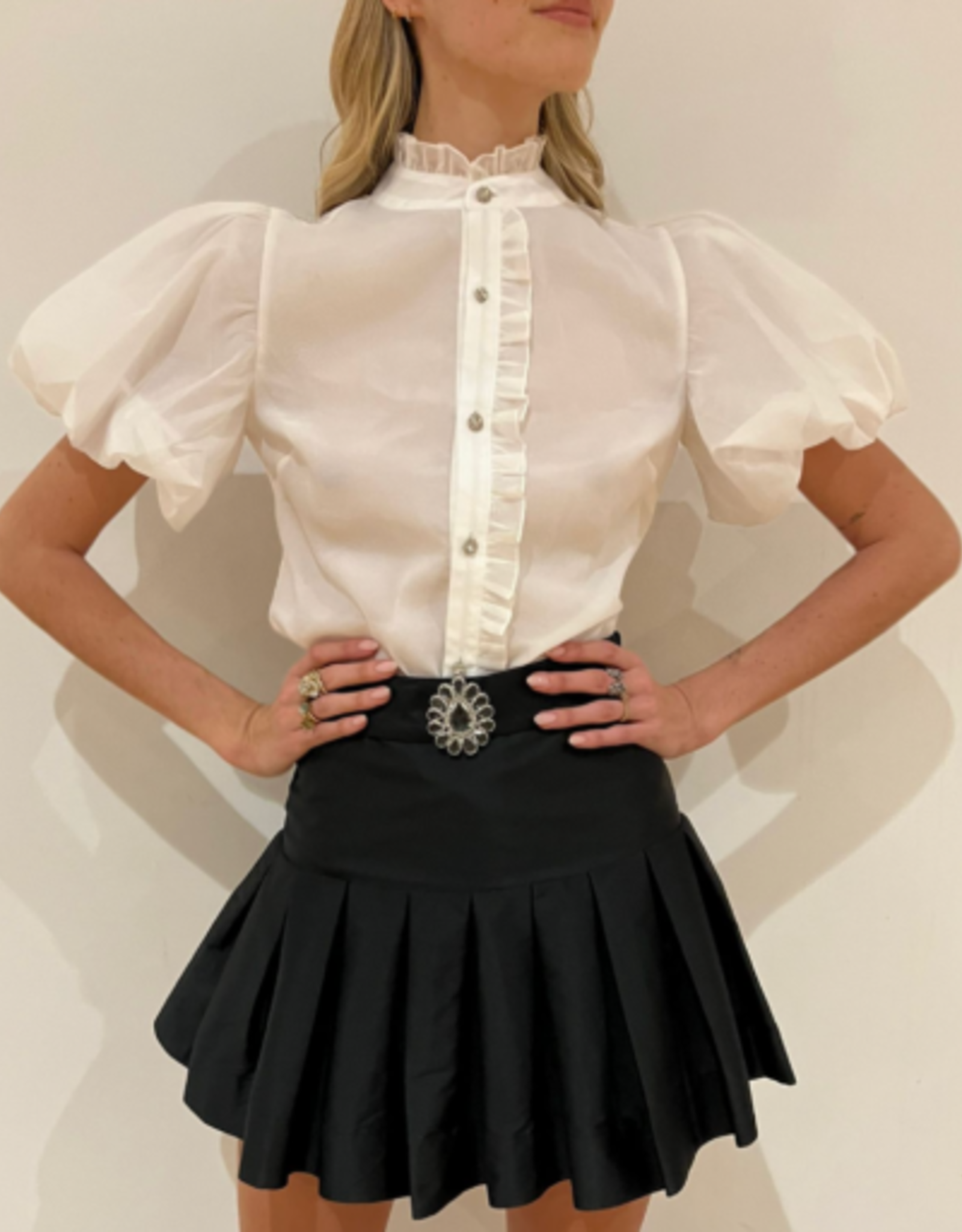 PatBo TAFFETA BLOOM SHIRT