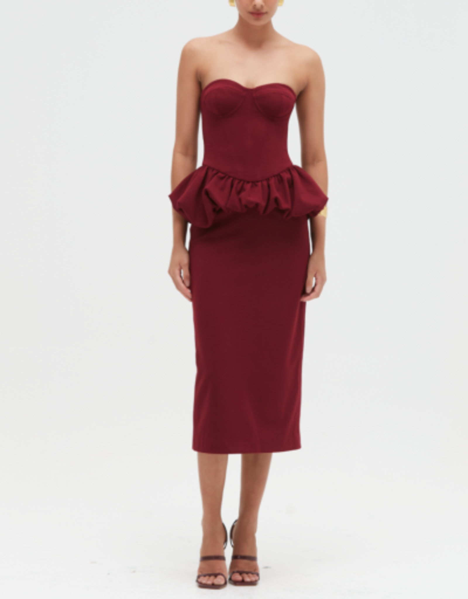 PatBo MYSTIQUE CREPE MIDI DRESS