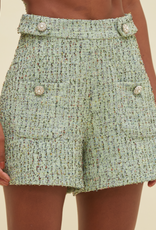 PatBo CRYSTAL TWEED SHORT