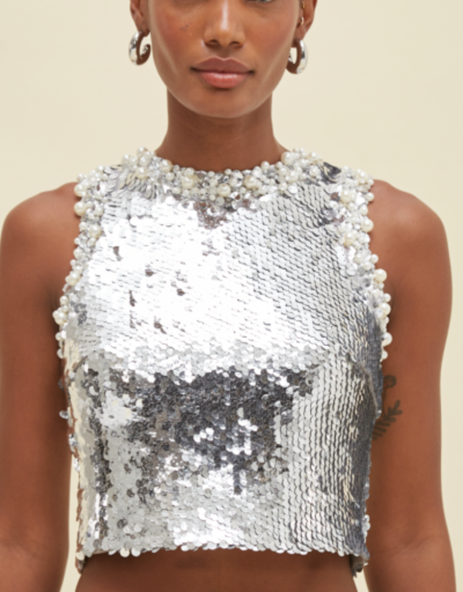 PatBo MOONLIGHT SEQUIN TOP