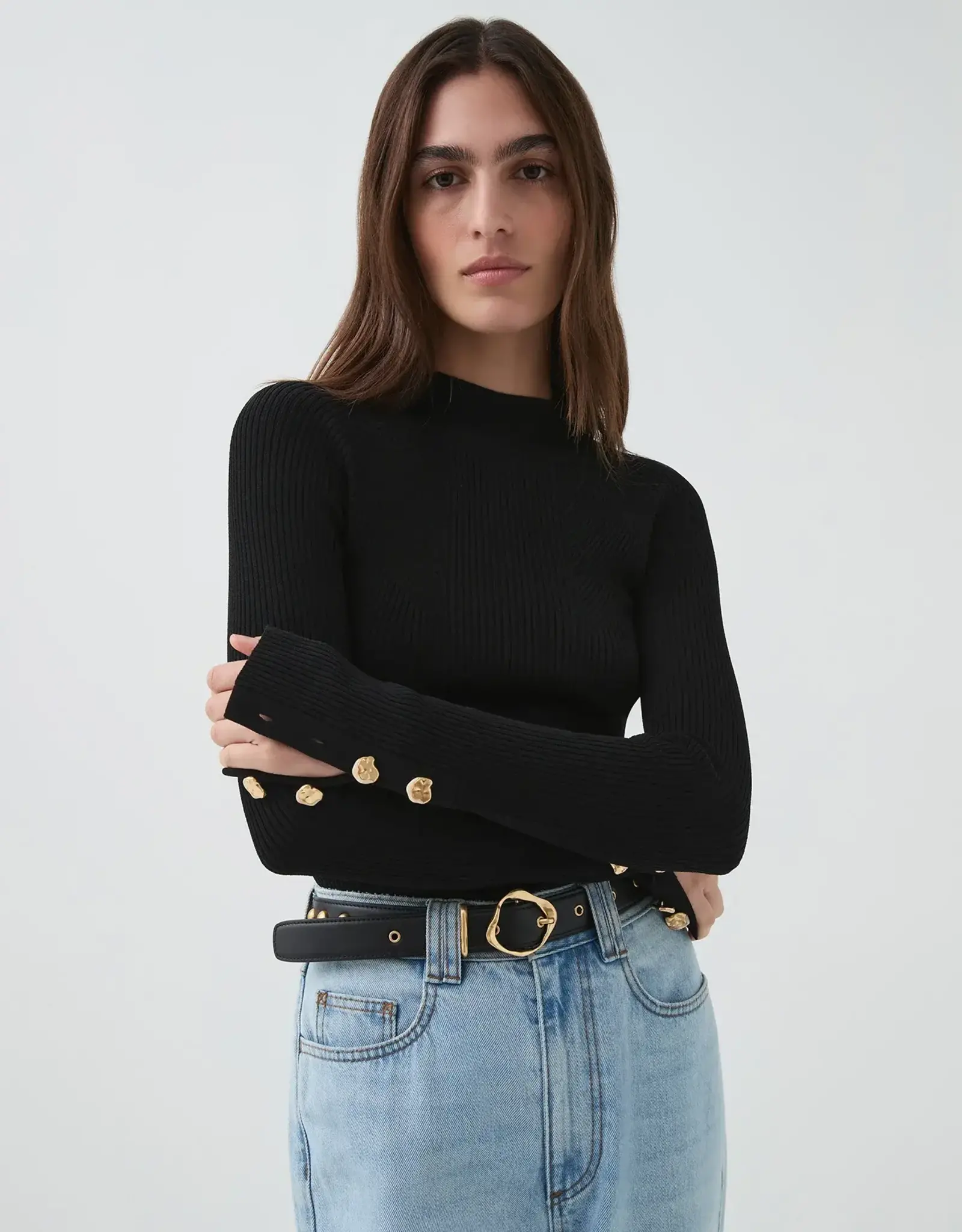AJE. Moonlight Knit Top
