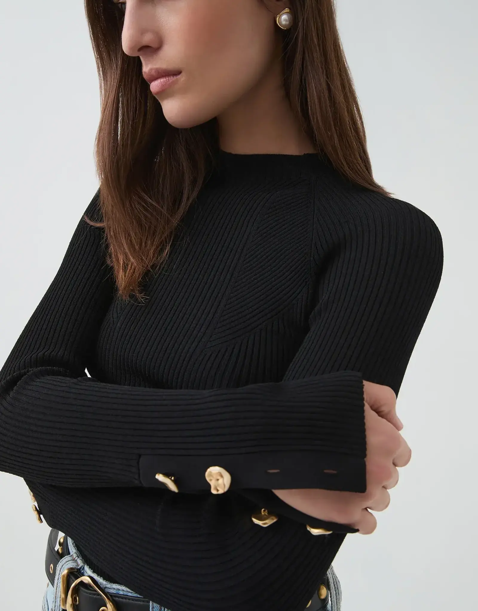 AJE. Moonlight Knit Top