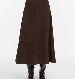 Tanya Taylor Suede Hudson Skirt