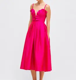 PatBo Taffeta Bloom Midi Dress