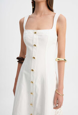 AJE. Halo Embroidered Midi Dress