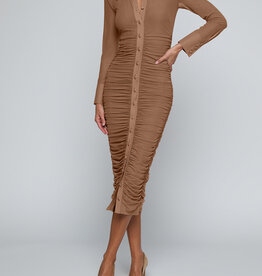 L'AGENCE Adriana L/S Midi Dress