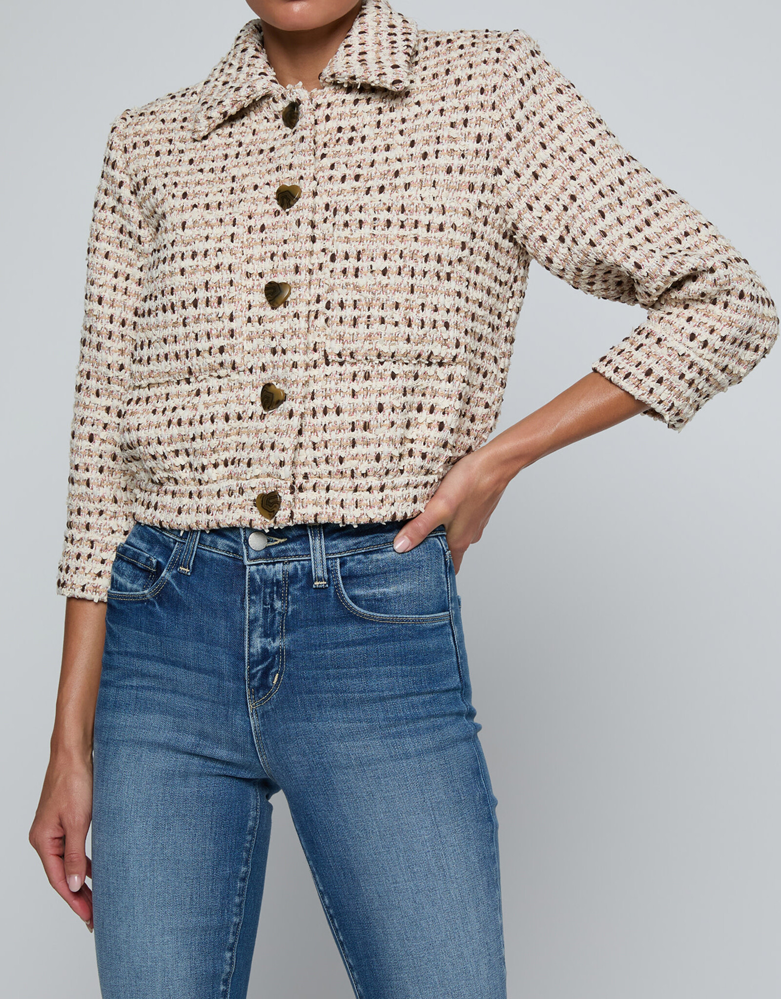 L'AGENCE Jia Crop 3/4 Slv Jacket