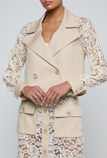 L'AGENCE Novelle Lace Slv Trench