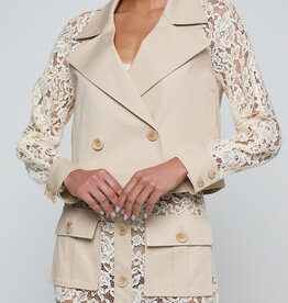 L'AGENCE Novelle Lace Slv Trench
