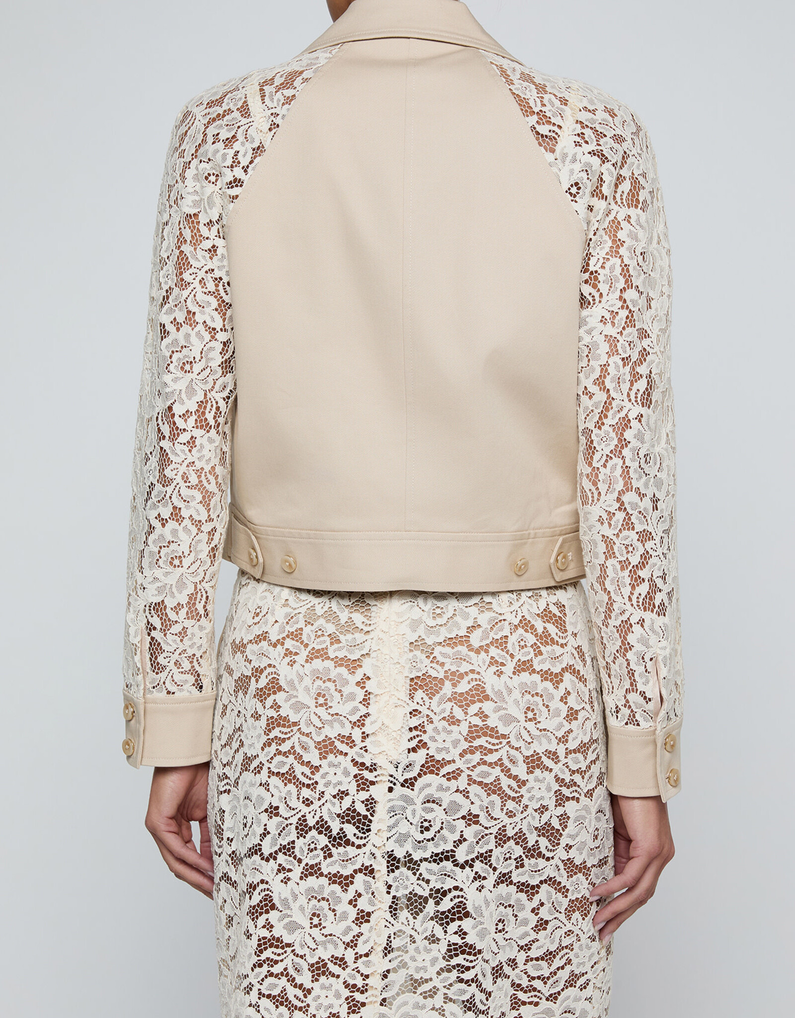 L'AGENCE Novelle Lace Slv Trench