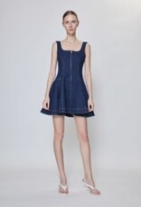 SIMKHAI ELEODRA DENIM MINI DRESS