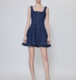 SIMKHAI ELEODRA DENIM MINI DRESS