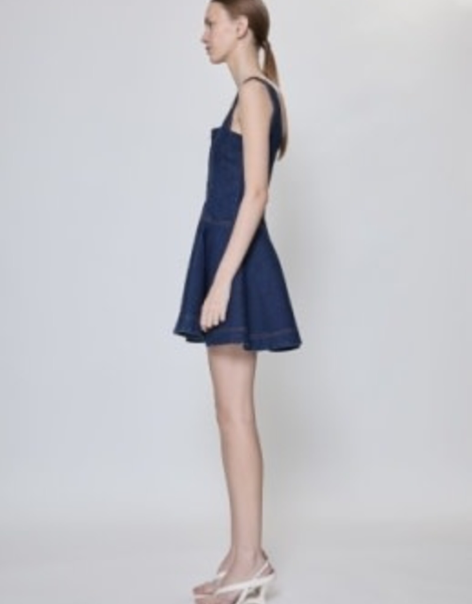 SIMKHAI ELEODRA DENIM MINI DRESS