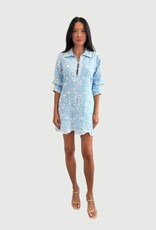 SIMKHAI FREYA EMBROIDERED LINEN MINI DRESS
