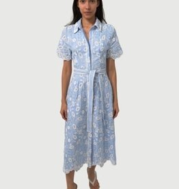 SIMKHAI AUDRIA S/S BELTED MIDI DRESS