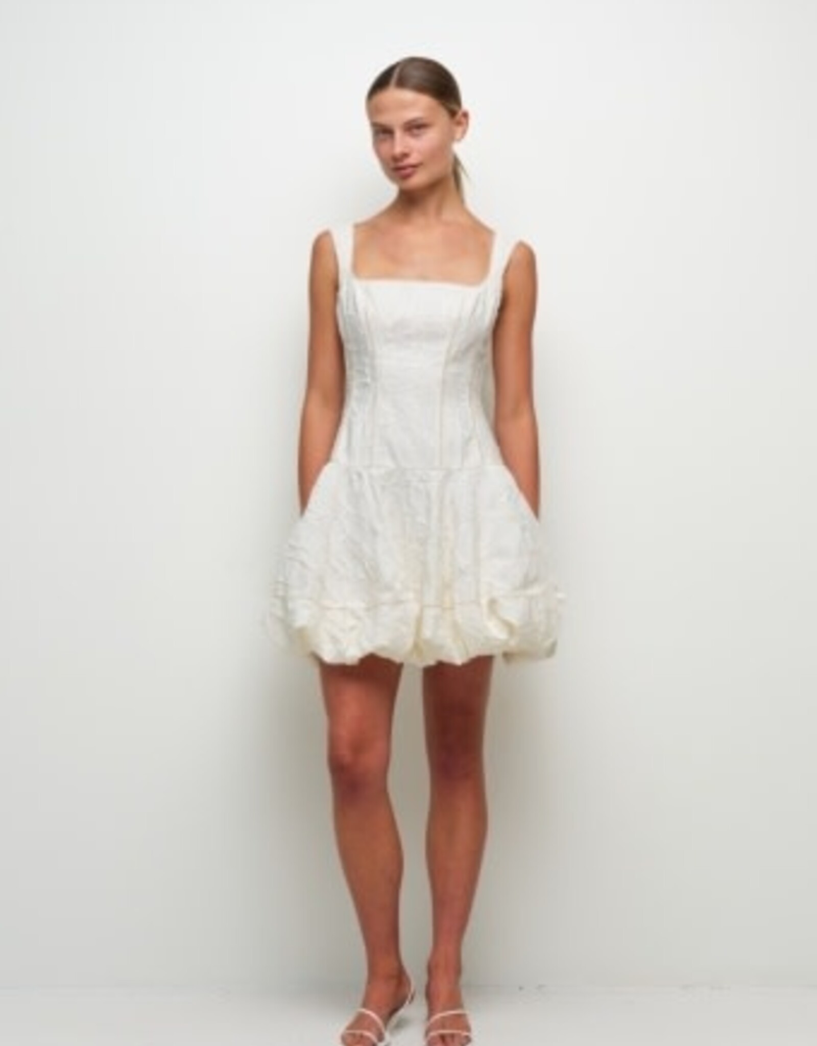 SIMKHAI NATTIE BUBBLE MINI DRESS