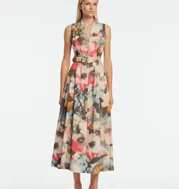 Lela Rose Floral Printed Cotton Margot Dress