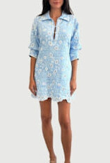 SIMKHAI FREYA EMBROIDERED LINEN MINI DRESS