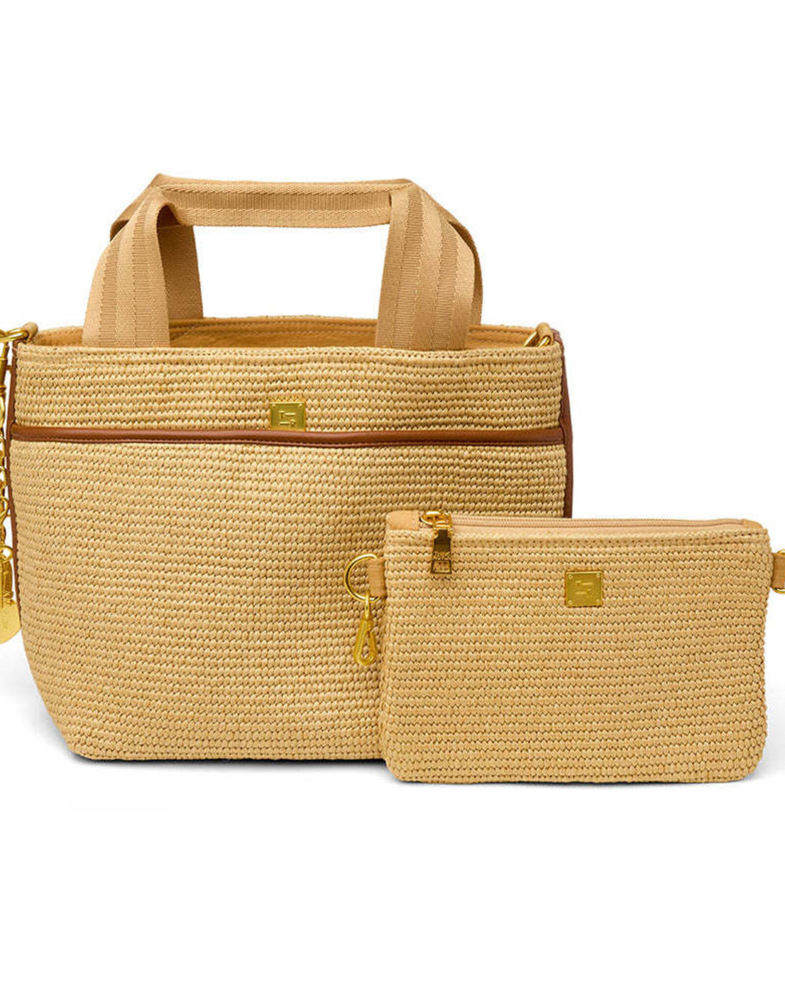 Think Royln Escape- W/ Mocha Luxe Trim-Sand Dune Raffia