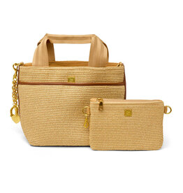 Think Royln Escape- W/ Mocha Luxe Trim-Sand Dune Raffia