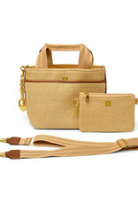 Think Royln Escape- W/ Mocha Luxe Trim-Sand Dune Raffia