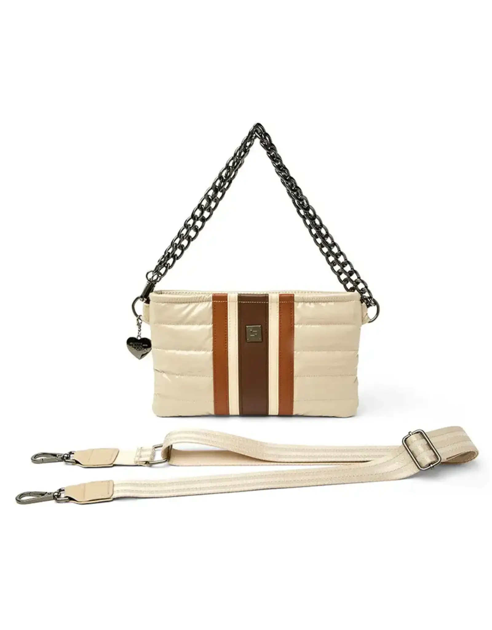 Think Royln Almost Famous- Colorblock Luxe Stripe- Blonde Patent