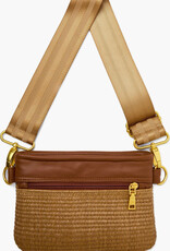 Think Royln Bum Bag/ Crossbody- Sand Dune Raffia