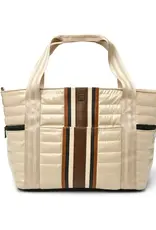 Think Royln Jetset Wingman- Colorblock Luxe Stripe- Blonde Patent