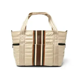 Think Royln Jetset Wingman- Colorblock Luxe Stripe- Blonde Patent