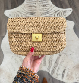 Think Royln High Society- Chai Open-Weave Raffia