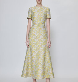SIMKHAI CARALINE JACQUARD MIDI DRESS