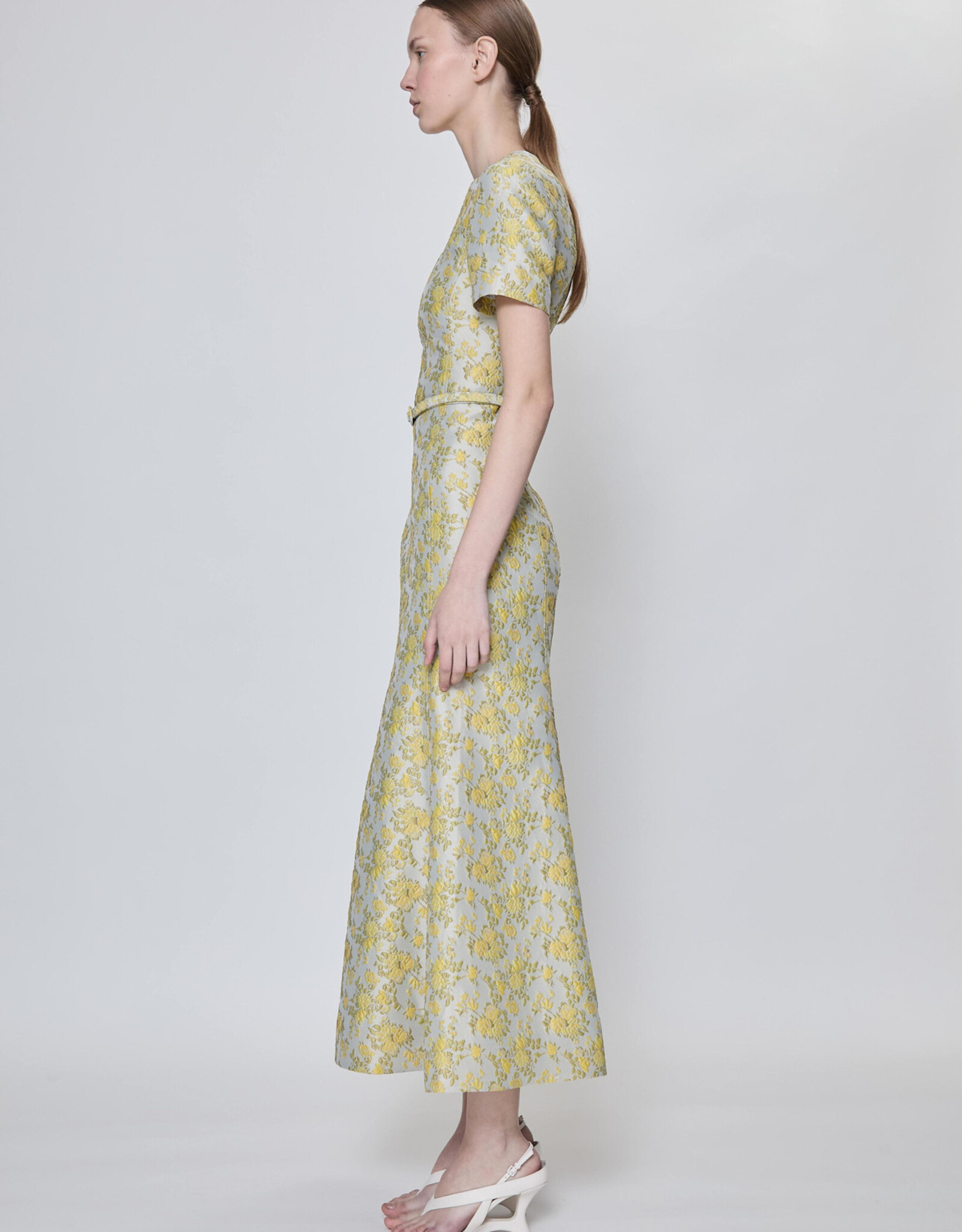 SIMKHAI CARALINE JACQUARD MIDI DRESS