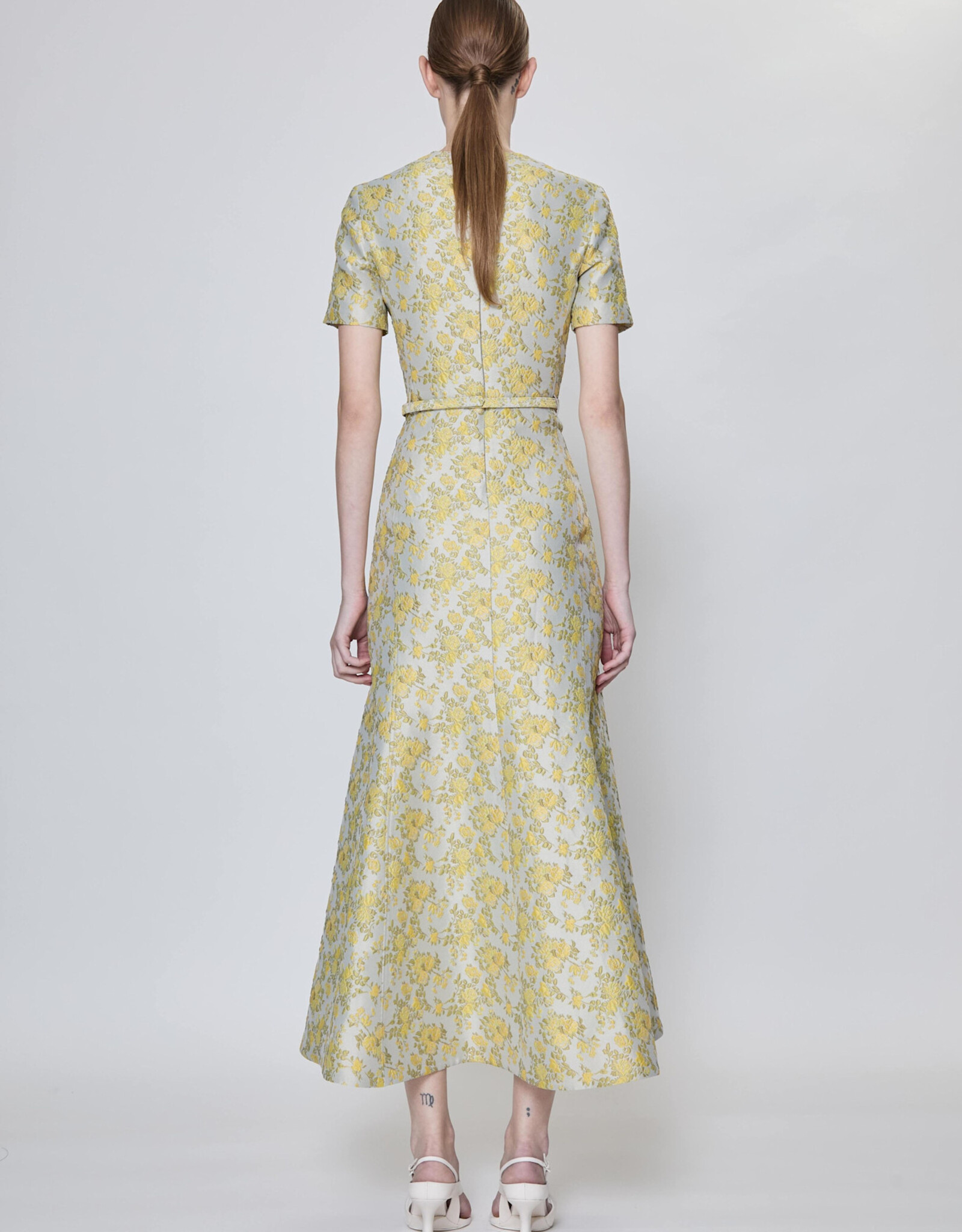 SIMKHAI CARALINE JACQUARD MIDI DRESS