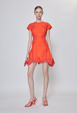 SIMKHAI RAQUEL EMBROIDERED MINI DRESS