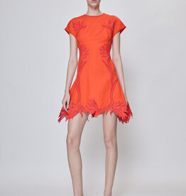SIMKHAI RAQUEL EMBROIDERED MINI DRESS
