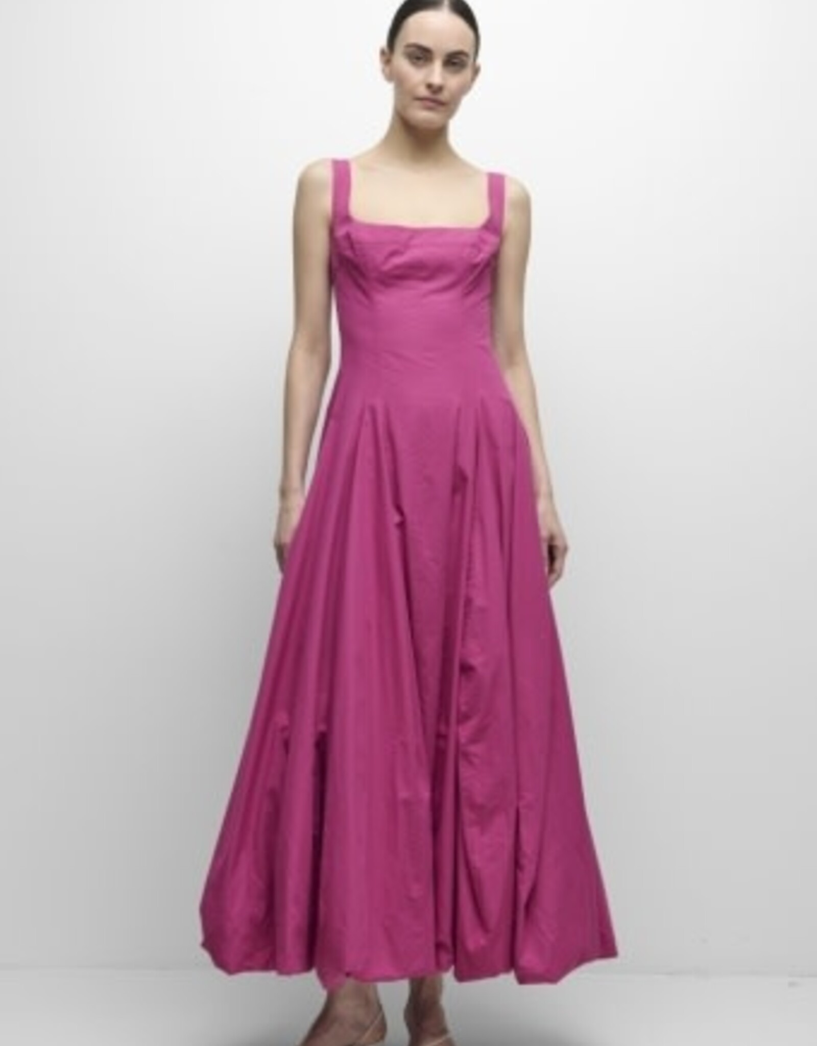 SIMKHAI HALLY COTTON BUBBLE MIDI DRESS