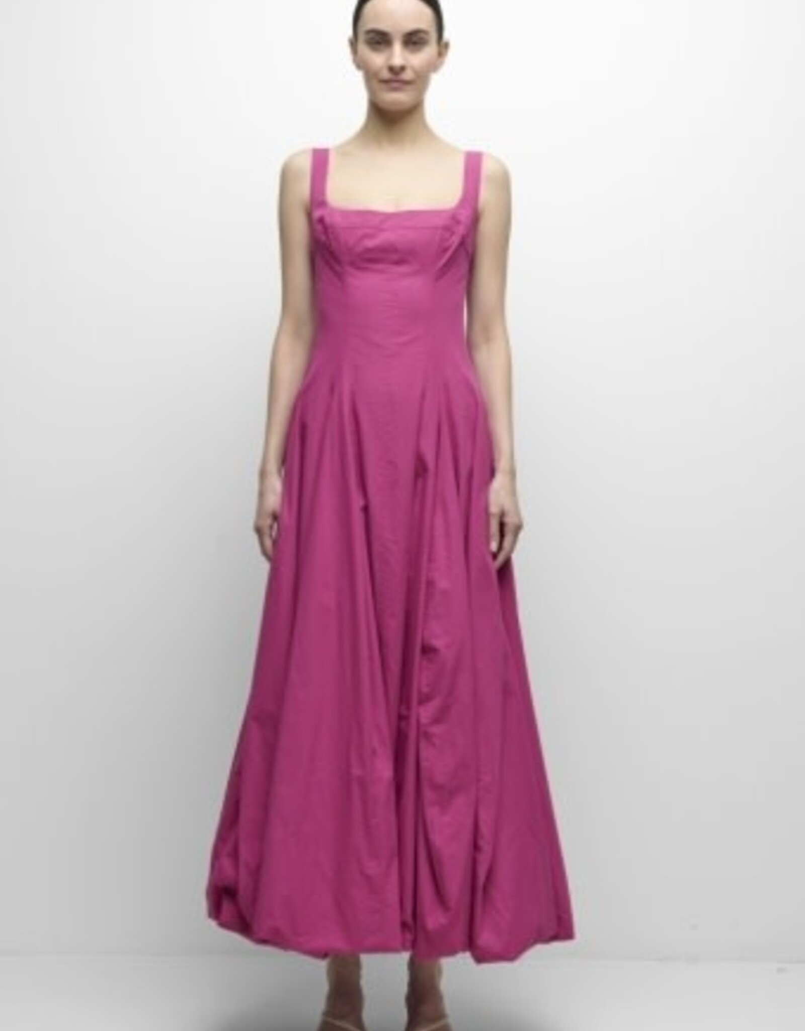 SIMKHAI HALLY COTTON BUBBLE MIDI DRESS