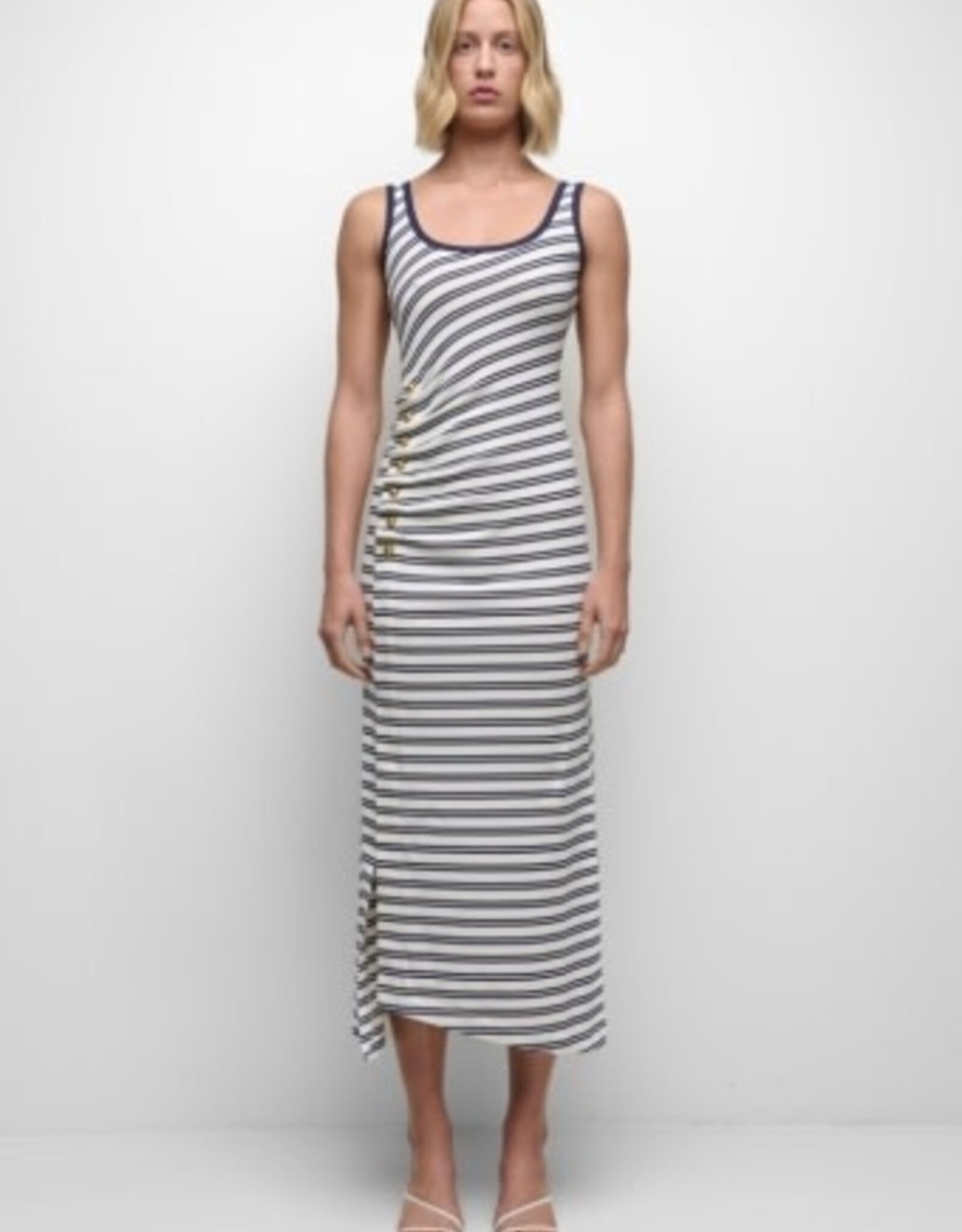 SIMKHAI BECKER COTTON JERSEY MIDI DRESS