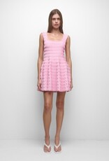 SIMKHAI VANNA SCALLOPED KNIT MINI DRESS