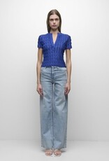 SIMKHAI MALLORIE SCALLOPED KNIT POLO