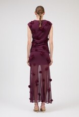 SIMKHAI CORA FLORAL APPLIQUE MIDI SKIRT