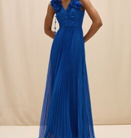 PatBo CHIFFON CARMEN FLOWERS MAXI DRESS