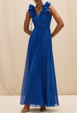 PatBo CHIFFON CARMEN FLOWERS MAXI DRESS