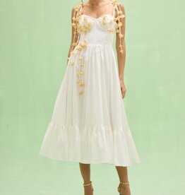 PatBo TRICOLINE LOTUS MIDI DRESS