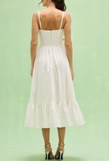 PatBo TRICOLINE LOTUS MIDI DRESS